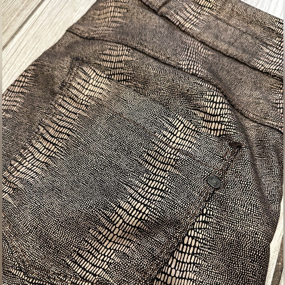 Bevy Flog Python Snake Shiny Brown Textured Women… - image 4